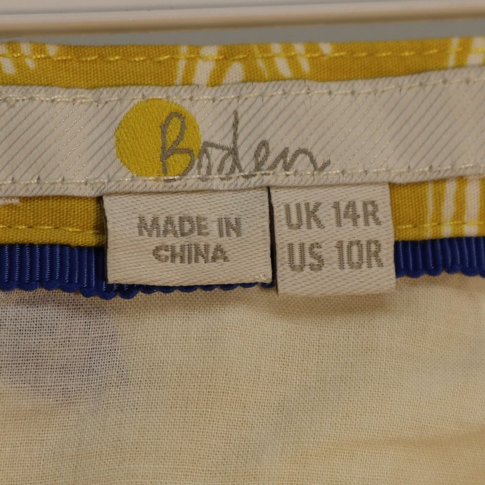 Boden Skirts Boden Beach Umbrella Yellow A Line Midi Skirt 10 - Picture 2 of 5